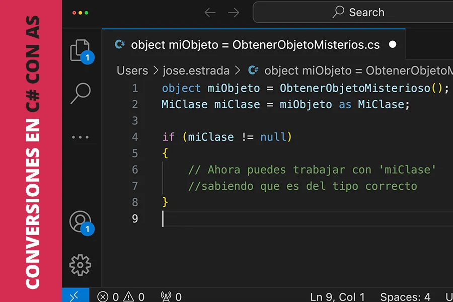 El truco de C# que necesitas saber: dominando 'as' en la conversión de tipos