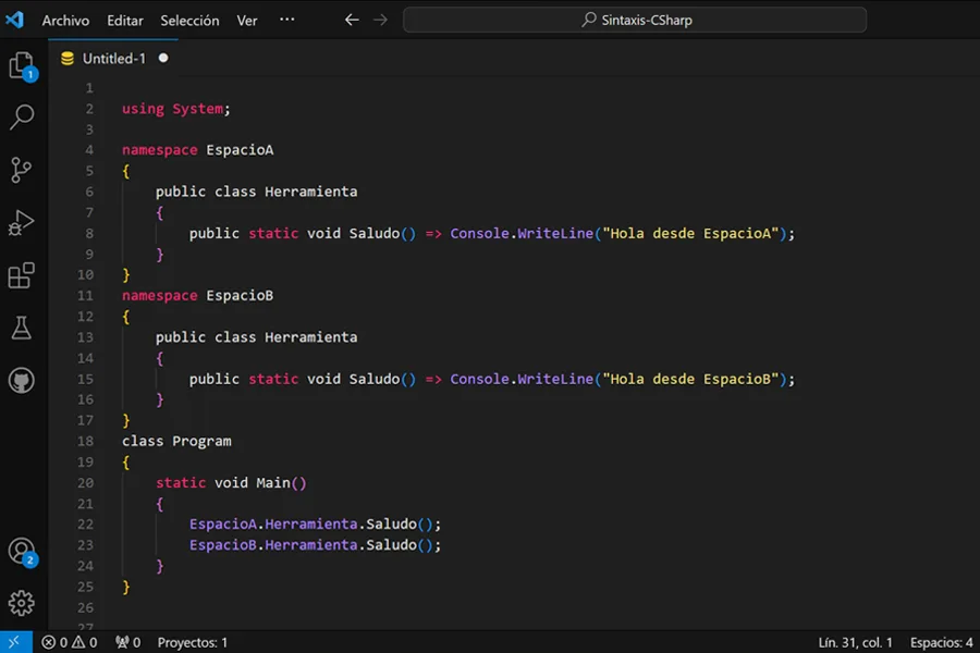 Explorando los namespaces en C#: organización y claridad en tu código