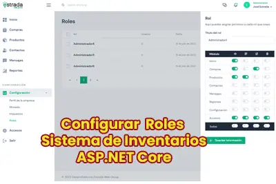 Avances del Sistema de Inventarios con ASP.NET Core: Configuración de roles
